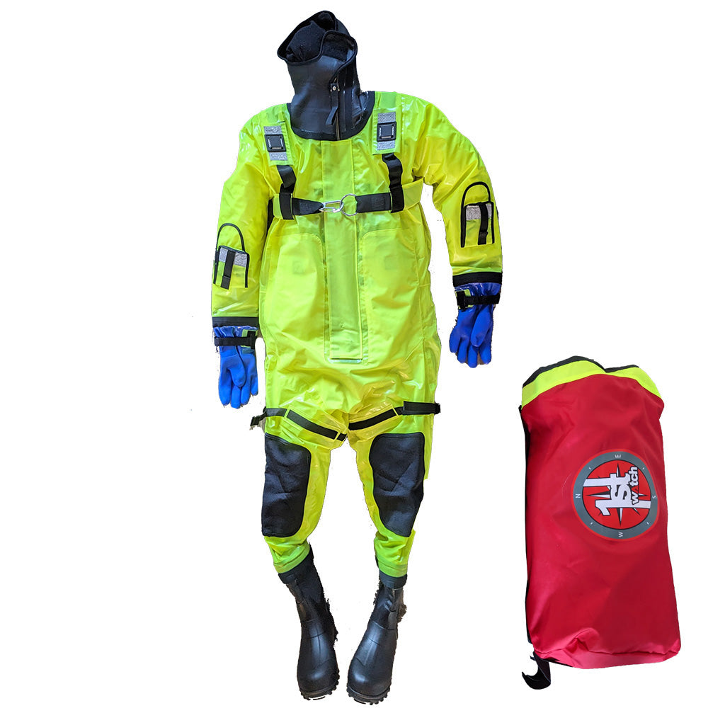 First Watch RS-1008 Ice Rescue Suit Hi-Vis Yellow - Jumbo (Built to Fit Over 6') [RS-1008-HV-U]